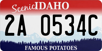 ID license plate 2A0534C