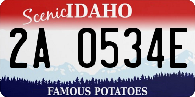 ID license plate 2A0534E