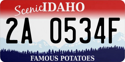 ID license plate 2A0534F