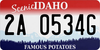 ID license plate 2A0534G