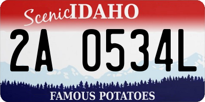ID license plate 2A0534L