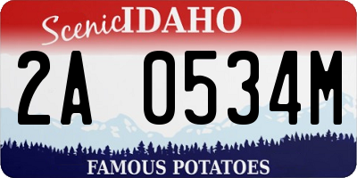 ID license plate 2A0534M