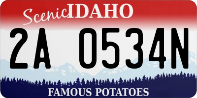 ID license plate 2A0534N