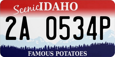 ID license plate 2A0534P