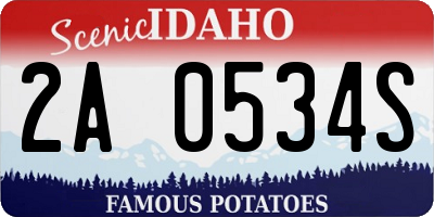 ID license plate 2A0534S