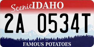 ID license plate 2A0534T