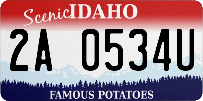 ID license plate 2A0534U