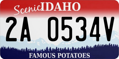 ID license plate 2A0534V