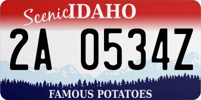 ID license plate 2A0534Z