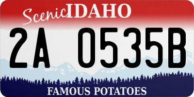 ID license plate 2A0535B