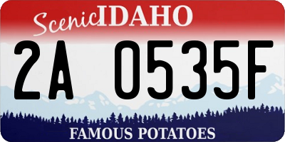 ID license plate 2A0535F