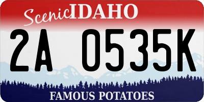 ID license plate 2A0535K
