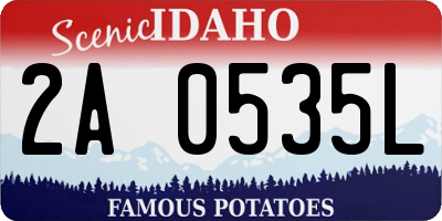 ID license plate 2A0535L