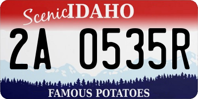 ID license plate 2A0535R