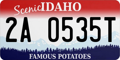 ID license plate 2A0535T