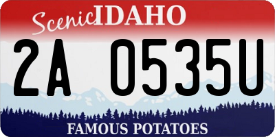 ID license plate 2A0535U