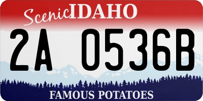 ID license plate 2A0536B