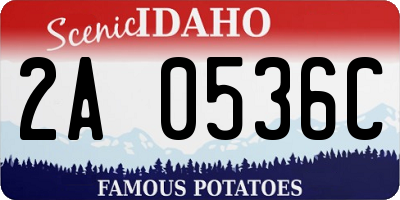 ID license plate 2A0536C