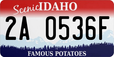 ID license plate 2A0536F