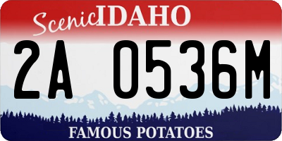 ID license plate 2A0536M