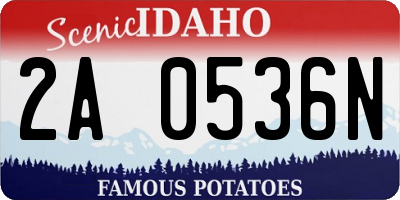 ID license plate 2A0536N