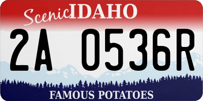 ID license plate 2A0536R
