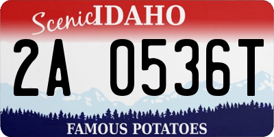 ID license plate 2A0536T