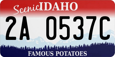 ID license plate 2A0537C
