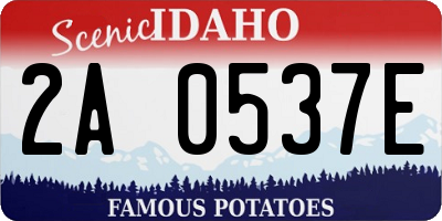 ID license plate 2A0537E