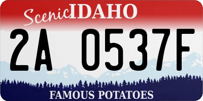 ID license plate 2A0537F