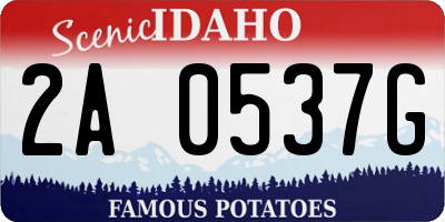 ID license plate 2A0537G