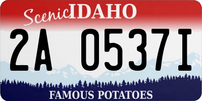 ID license plate 2A0537I