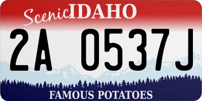 ID license plate 2A0537J