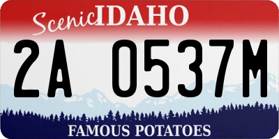 ID license plate 2A0537M