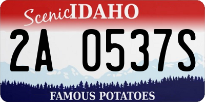ID license plate 2A0537S