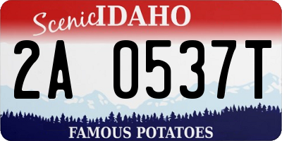 ID license plate 2A0537T