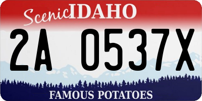 ID license plate 2A0537X