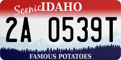 ID license plate 2A0539T