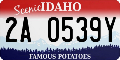 ID license plate 2A0539Y