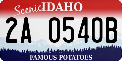 ID license plate 2A0540B