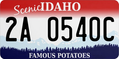 ID license plate 2A0540C