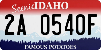 ID license plate 2A0540F