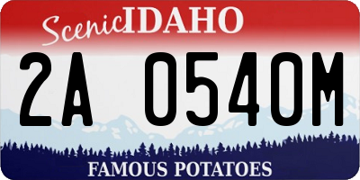 ID license plate 2A0540M