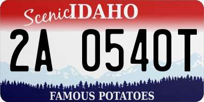 ID license plate 2A0540T