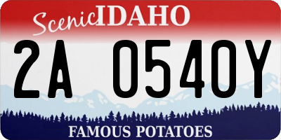 ID license plate 2A0540Y