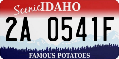 ID license plate 2A0541F