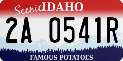 ID license plate 2A0541R