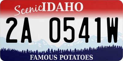 ID license plate 2A0541W