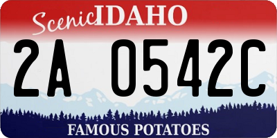 ID license plate 2A0542C