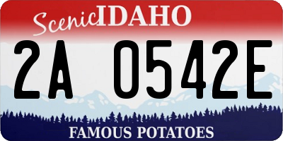 ID license plate 2A0542E